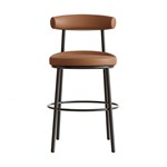 RAPIDLINE NYX BAR STOOL 650MM SEAT HEIGHT AMBER PU LEATHER