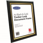 CARVEN QFWDTIMA4 DOCUMENT FRAME A4 TIMBER LOOK  GOLD