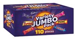 CADBURY VARIETY JUMBO PACK 110 PIECES 156KG 