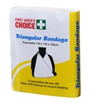 TRIANGULAR BANDAGE DISPOSABLE FIRST AIDERS CHOICE 110 X 155CM 