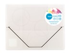 TUDOR 142528 DOCUMENT FOLDER  A4 POLY 3FLAP ELASTIC CORD  BUBBLE CLEAR