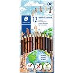 STAEDTLER 185 NORIS COLOUR PENCILS PEOPLE OF THE WORLD ASSORTED PACK 12