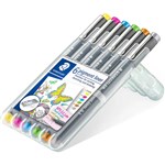 STAEDTLER 308 PIGMENT LINER FINELINER 03MM ASSORTED PACK 6