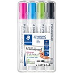 STAEDTLER 351 LUMOCOLOR WHITEBOARD MARKER BULLET ASSORTED BRIGHT WALLET 4
