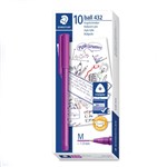 STAEDTLER STICK ICE COLOUR BALLPOINT PEN MEDIUM PURPLE BOX 10