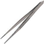 FIRST AIDERS CHOICE POINTED FORCEPS STAINLESS STEEL 125MM