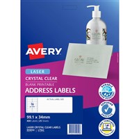 Laser Quick Peel Clear Labels