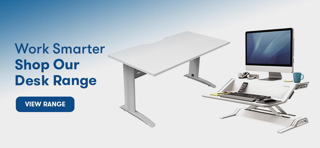 Work smarter, shop our range of desks