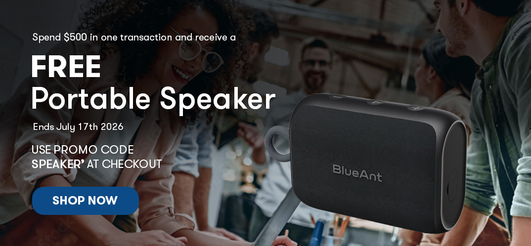 Free Portable Speaker. Conditions apply.